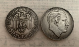 Moneda 5 reichsmark 1942 fuhrer Adolf Hitler Germania nazista comemorativa, Europa