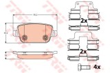 Set placute frana,frana disc LAND ROVER FREELANDER 2 (LF, FA) (2006 - 2014) TRW GDB1709