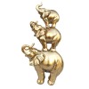 Statueta decorativa Elefanti suprapusi, Auriu, 38 cm, 209H