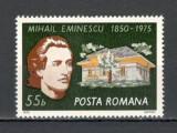 Romania.1975 125 ani nastere M.Eminescu TR.414, Nestampilat