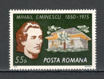 Romania.1975 125 ani nastere M.Eminescu TR.414 foto