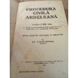 D. Procedura Civila Ardeleană 1911 cluj