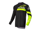 Tricou Alpinestars MX Fluid Chaser Black Yellow Fluo