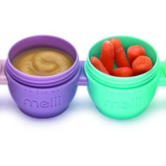 SET 6 RECIPIENTE SILICON SNAP&GO, MELII, 59 ML