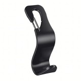 Cumpara ieftin Carlig agatator tetiera scaun auto, negru, 12.7 x 6.8 cm, suport pentru geanta, cumparaturi, rucsac si umbrela, organizare eficienta interior auto