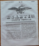 Ziarul Buletin , gazeta oficiala a Principatului Valahiei , nr. 61 , 1839