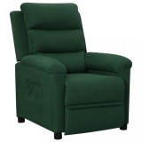 VidaXL Fotoliu rabatabil, verde &icirc;nchis, material textil
