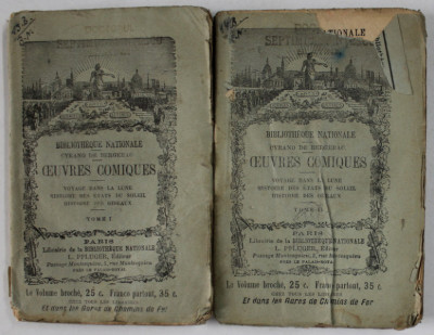 OEUVRES COMIQUES par CYRANO DE BERGERAC , DEUX VOLUMES , 1901 -1902 foto