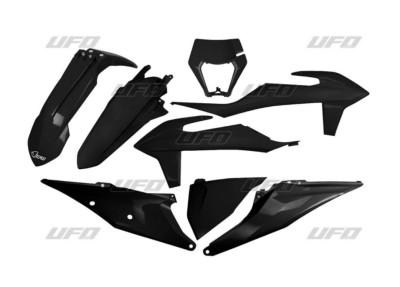 Set plastice KTM EXC 125 150 250 300, EXC-F 250 350 450 500 20- 22 UFO Black foto