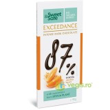 Ciocolata Intens Amaruie 87% cu Portocala si Indulcitor Stevie Sweet&amp;Safe 90g