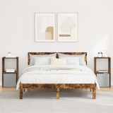 vidaXL Noptieră 2 pcs Stejar fumuriu 35 x 32 x 68,5 cm Lemn compozit 8000637