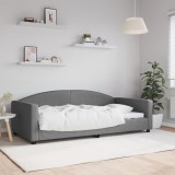 VidaXL Cadru de pat, gri &icirc;nchis, 100 x 200 cm, material textil