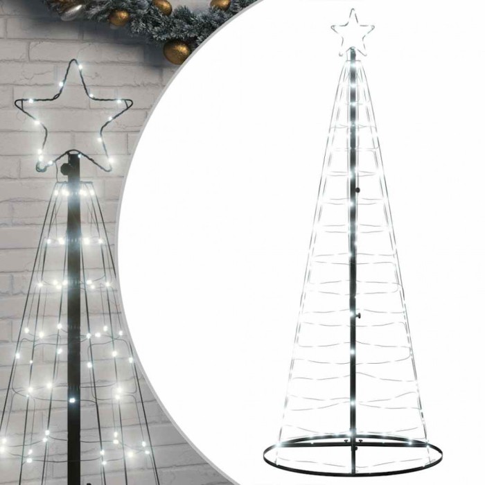 Pom de Craciun LED 200 LED-uri Alb Rece 182 cm