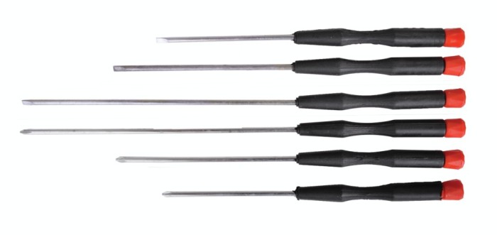 Set 6 surubelnite lungi de precizie 75-150 mm Basic