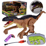 Jucărie cu telecomandă cu dinozaur preistoric maro RC0632