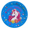 Set Farfurii Carton, Unicorn, 18 cm, 10 Bucăți, Multicolor, Oem