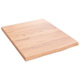 Cumpara ieftin Blat de baie, maro deschis, 40x50x2 cm, lemn masiv tratat