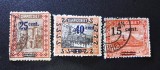 Regiunea Saar Teritoriul Saargebiet 1921 Provizorii Supratipar de Valoare Nouă &icirc;n Centimes Lot 3 Valori Ștampilate - OREF1