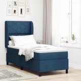 VidaXL Pat cu arcuri cu saltea albastru 80 x 200 cm țesătură 3340598