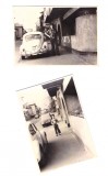 Lot 2 poze cu automobil numar de Bucuresti, Color, Romania de la 1950, Cladiri
