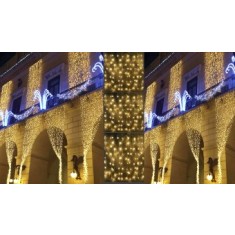 Perdea Luminoasa Exterior Imperiala Maxi 3200 Leduri, cauciucata, Instalatii led, Tip Cortina, Calitate Premium, H 10 m, Lumina calda