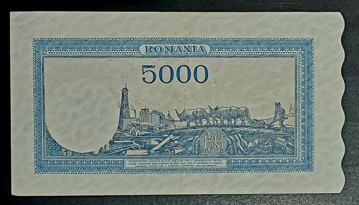 Bancnota 5000 lei 20 decembrie 1945 VF