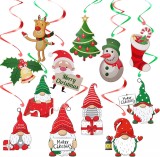 Set de 12 decoratiuni pentru Craciun Hyxodjy, PVC, multicolor, 65 cm