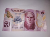 Bnk bn Mexic 50 pesos 2015 circulata - polimer