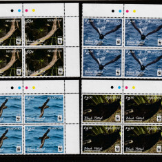 Niuafo'ou 2016-Fauna,Pasari,Petrelul negru,serie 4 val.bloc de 4,MNH,Mi.607-610