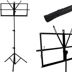 Suport Stativ din Metal pentru Partituri, Inaltime si Unghi Reglabil