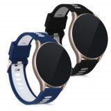 Set 2 curele pentru Huami Amazfit GTR (47mm)/Amazfit GTS 2/Amazfit GTR 3, Kwmobile, Multicolor, Silicon, 57431.04