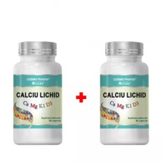 Pachet Calciu lichid 90 + 30 capsule, Cosmopharm foto