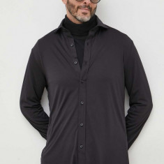 Paul&Shark camasa barbati, culoarea negru, cu guler clasic, regular
