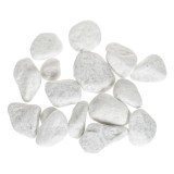 Pietricele decorative pentru sol sau ghiveci,alb,3-5 cm,1 kg, Oem