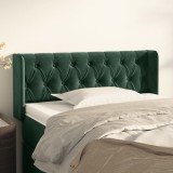Gossi tablie pat cu aripioare verde inchis 93x16x78/88 cm catifea