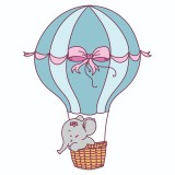 Cumpara ieftin Sticker decorativ, Elefant, Turcoaz, 77 cm, 8545ST-1, Oem