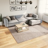 vidaXL Covor pufos &quot;PAMPLONA&quot; cu fire &icirc;nalte, bej modern, 240x240 cm