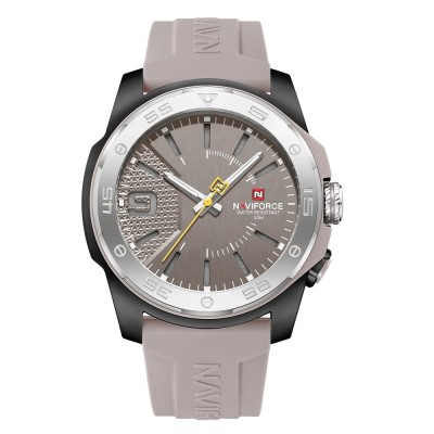 Ceas Barbati Naviforce 7112 Gri , Design Army, Functii Multiple, Rezistent la socuri, Rezistent la Apa 3ATM foto
