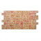 Panou decorativ, PVC, model piatra 3D, nuante maro rosiatic, 96x48.5 cm
