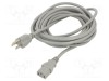 Cablu 3x0,75mm2 IEC C13 mamă NEMA 5-15 mufă PVC 5m gri LIAN DUNG
