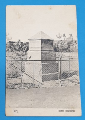 Carte Postala veche anii 1930 - BLAJ - monumentul Piatra Libertatii foto
