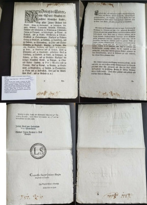 Austria 1765 Joseph II Confiscation Imperial Decree KuK AD.099 foto