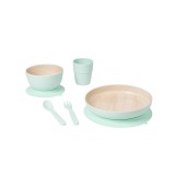Set complet de masa, 5 piese, cu ventuza, Nordic Mint