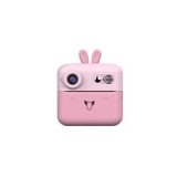 Set Camera Instantanee pentru Copii, 1x Set de Markere, 5x Role de Hartie Termica, 5x Role Hartie Adeziva, Flippy, cu Functie de Printare, cablu USB-C