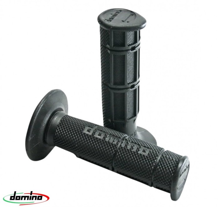 Set mansoane cross - enduro - trial (off road) Domino - culoare: negru (lungime: 120-123 mm)