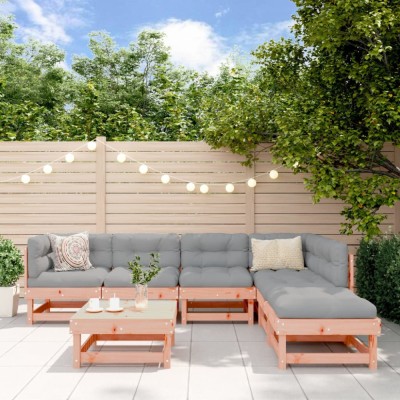 vidaXL Set mobilier de grădină cu perne, 7 piese, lemn masiv douglas 3185960 foto