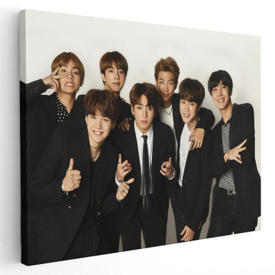 Tablou afis BTS formatie de muzica 2314 Tablou canvas pe panza CU RAMA 30x40 cm foto