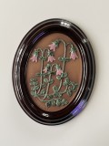 Placheta din ceramica de Studio GABRIEL, Suedia Linnaea borealis floarea geamana