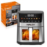 Friteuza cu Aer Cald HALEY 7L, 2000W, Ecran Tactil, Geam de Vizualizare, 8 Programe