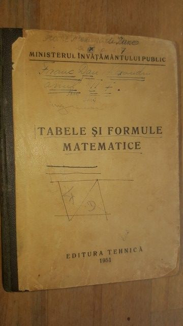 Tabele si formule matematice 1951